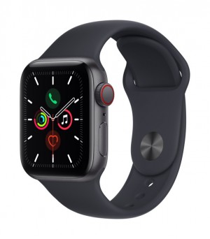 Apple Watch SE GPS + Cellular 40mm Space Grey Aluminium Case with Midnight Sport Band - Regular MKR23EL/A