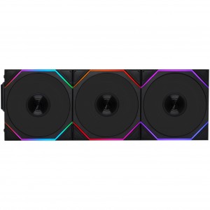 Lian Li UNI FAN TL Wireless Fans, ARGB, PWM, 3-Pack – Reverse Blade, 120 mm, Black (12RTL1W3B)