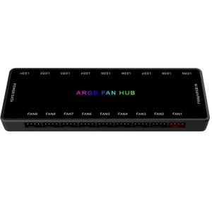 TZMRIT ARGB PWM Fan Hub, Addressable 5V 3Pin ARGB & 12V 4Pin PWM 2-in-1 RGB Case Fan Hub