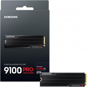 Samsung 9100 PRO Series NVMe SSD, PCIe 5.0 M.2 Type 2280, with heatsink - 2TB (MZ-VAP2T0CW)
