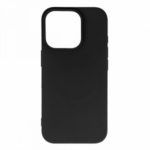 Hurtel Liquid Silicone Case MagSafe for iPhone 16 Pro Black