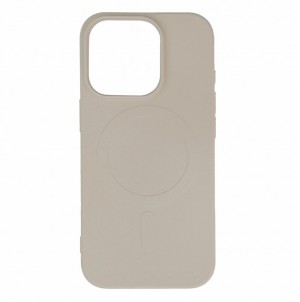 Hurtel Liquid Silicone Case MagSafe for iPhone 16 Pro Beige
