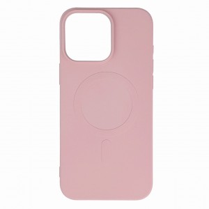 Hurtel Liquid Silicone Case MagSafe for iPhone 16 Pro Light Pink
