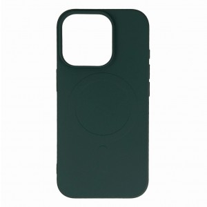 Hurtel Liquid Silicone Case MagSafe for iPhone 16 Pro Dark Green
