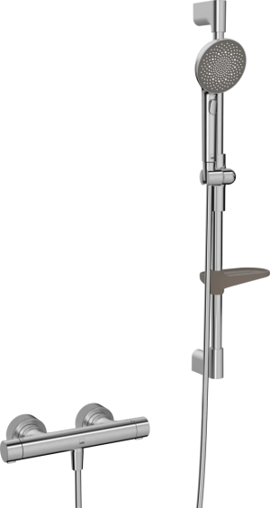 Oras Aurelia Dušas Jaucējkrāns ar Dušas Komplektu Matēts Tērauds (4769-80)