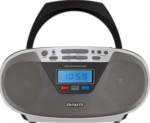 AIWA Portable Wireless Boombox BBTU-400, Silver