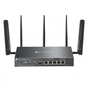 Omada 4G+ Cat6 AX3000 Gigabit VPN Gate with 4-Port PoE+PORT: 1× Gigabit SFP WAN/LAN Port, 1× Gigabit RJ45 WAN Port, 4× Gigabit WAN/LAN