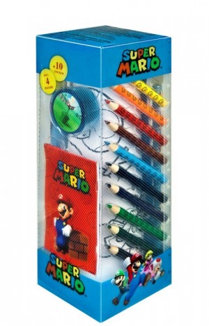 Colourbook pencilset Super Mario