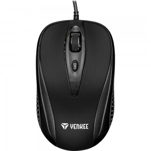 USB wired mouse, 4 buttons, YMS 1025 BK, optical