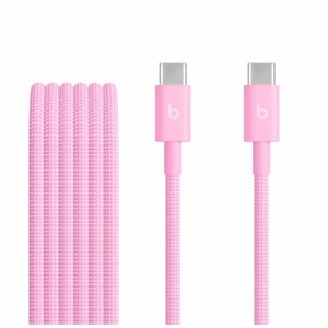 Beats USB-C to USB-C Woven Cable (1.5 m / 5 ft.) - Power Pink