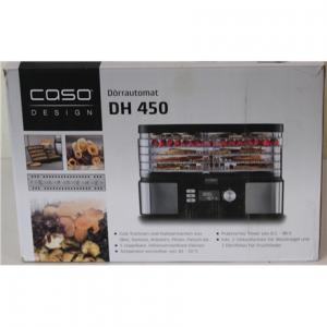 SALE OUT. Caso Food Dehydrator | DH 450 | Power 370-450 W | Number of trays 5 | Temperature control | Integrated timer | Black/Stainless Steel | DAMAGED PACKAGING, SCRATCHED  AND DENT ITEM TOP, MISSING INNER PACKAGING
