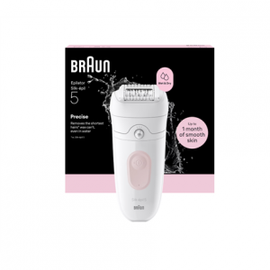 Braun Epilator | Silk-épil 5 SE5-000 | Operating time (max) 40 min | Number of power levels 2 | Wet & Dry | White/Pink