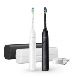Philips HX7119/02 Sonicare Series 5500 | Electric Toothbrush, Duo pack | Rechargeable | For adults | Number of brush heads included 2 | Number of teeth brushing modes 2 | White/Black