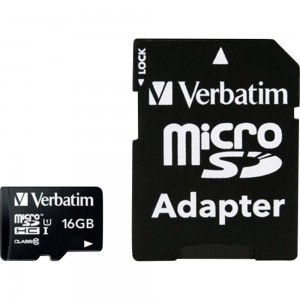 Verbatim microSDHC 16GB Class 10 incl Adapter