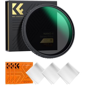 K&F Concept K&F 105MM Nano-X Variable/Fader ND Filter, ND2~ND32, W/O Black Cross with 3pcs cleaning cloths