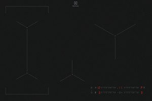 Electrolux EIV83443CT Black Built-in 78 cm Zone induction hob 4 zone(s)