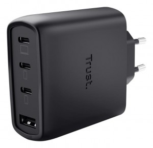 MOBILE CHARGER WALL MAXO 65W/4-PORT GAN BLACK 26067 TRUST
