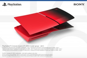 PS5 Slim Console Cover (Techno Red)