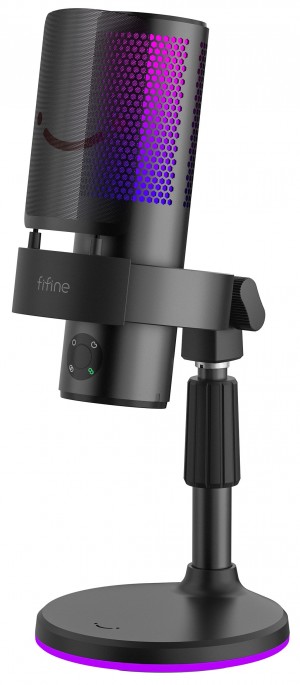 FIFINE Ampligame A9S wired microphone with RGB lighting | USB