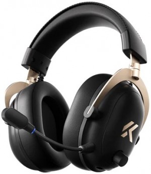 MCHOSE V9 Turbo Magnetic Wireless Earphones | 2.4G, BT, TYPE-C | Black Gold