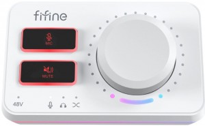 FIFINE AmpliGame SC9W Gaming Audio Mixer | White