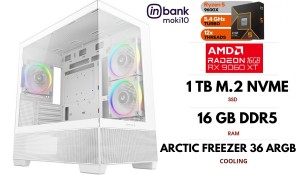 PC| RYZEN 5 9600X, DDR5 16GB 6000MHz, NVME M.2 SSD 1TB, RX 9060 XT 16GB