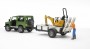 Bruder Land Rover Defender with One Axle Trailer, JCB Micro Excavator and Worker (02593)