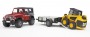 Bruder Jeep Wrangler Unlimited with Trailer and CAT Skid (02924)