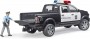 Bruder RAM 2500 police pick-up truck with police officer (02505)
