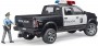 Bruder RAM 2500 police pick-up truck with police officer (02505)