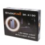 StudioKing LED Vlog Set SK-K190 with Ring Lamp and Microphone Holder