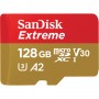 SanDisk Extreme microSDXC 128GB Class 10 U3 V30 A2 read 160MB/s write 90MB/s (SDSQXA1-128G-GN6AA)