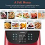 Cosori Air Fryer 5.5L XXL 1700W Red with Digital LED Touch Screen 11 Programmes (‎CP158-AF)