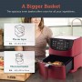 Cosori Air Fryer 5.5L XXL 1700W Red with Digital LED Touch Screen 11 Programmes (‎CP158-AF)