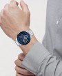 Tommy Hilfiger 1791932 Men s Analogue Quartz Watch with Stainless Steel Strap, Silver-Blue, One Size