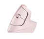 Logitech Lift Vertical Ergonomic Mouse (Pink)