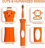 Chain-Peak Kids Sonic Electric Toothbrush Orange + 8 Heads (B09MLNRDPR)