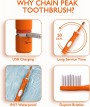 Chain-Peak Kids Sonic Electric Toothbrush Orange + 8 Heads (B09MLNRDPR)