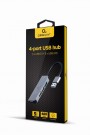 Gembird 4-port USB hub (1 x USB 3.1 + 3 x USB 2.0) (UHB-U3P1U2P3-01)