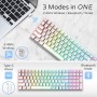 Royal Kludge RK100 White Wireless Keyboard 96% Hot-swap Brown Switches US White