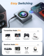 Joyroom Bluetooth AUX transmitter (transmitter / receiver) for car, TV gray (JR-CB2)