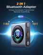 Joyroom Bluetooth AUX transmitter (transmitter / receiver) for car, TV gray (JR-CB2)