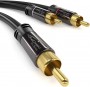 KabelDirekt 3m Y Subwoofer Audio Cable (1 x RCA to 2 x RCA) - PRO Series