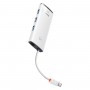 Baseus Lite Series adapter HUB USB Type C - HDMI / 4x USB 3.0 20cm white (WKQX040002)