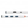 Baseus Lite Series adapter HUB USB Type C - HDMI / 4x USB 3.0 20cm white (WKQX040002)