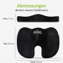 feela. Premium Orthopaedic Seat Cushion (Black Color, Hard, 80-130kg)