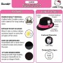 SANRIO Hello Kitty Cotton Fedora or Cadet Fun Character Hat with Satin Applique, Little Girls, Age 4-7 (Bērnu Cepure) HKF33926TG