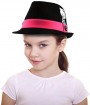 SANRIO Hello Kitty Cotton Fedora or Cadet Fun Character Hat with Satin Applique, Little Girls, Age 4-7 (Bērnu Cepure) HKF33926TG