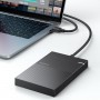 Ugreen hard disk enclosure 2.5 USB 3.2 Gen 1 5Gbps bay for HDD SSD with USB cable black (30719 CM471)