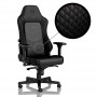 noblechairs HERO Real Leather Gaming Chair - Black/Black (NBL-HRO-RL-BLA)